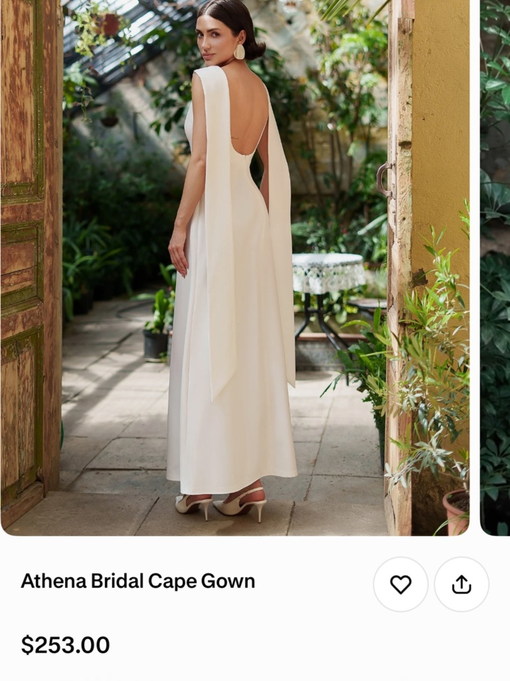 Cape Gown - White - Picture 2 of 2